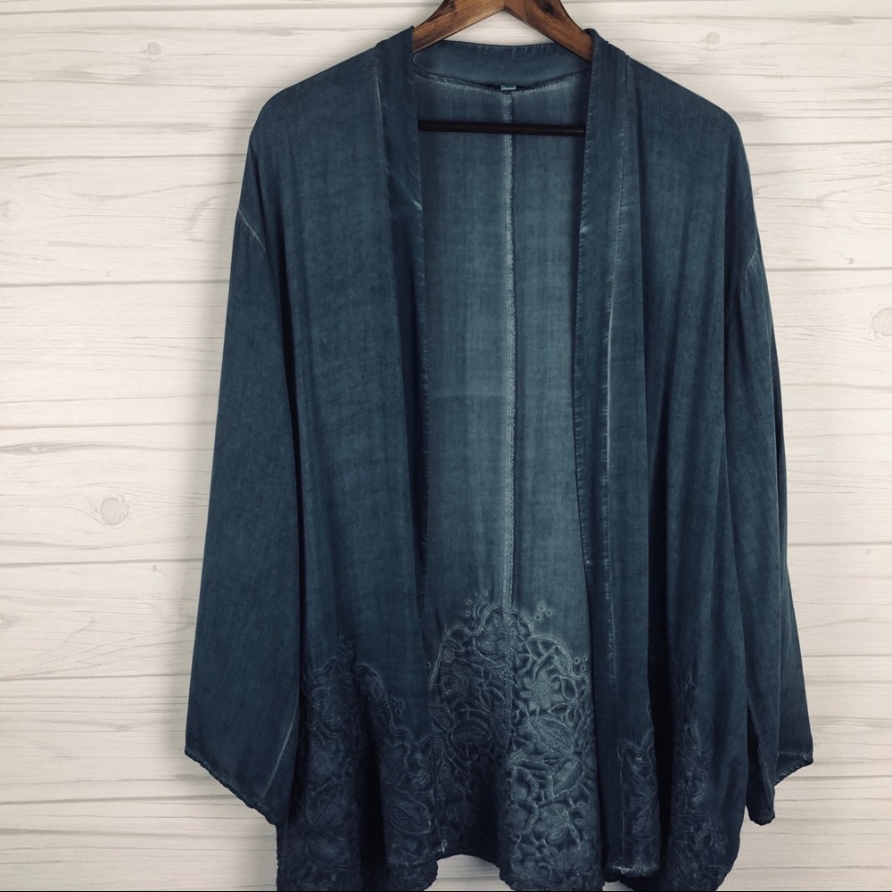 April Sky Cropped Duster